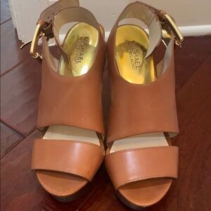 Women’s Michael Kors Heels Tan Leather 8.5 Shoes
